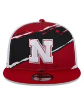 Men's New Era Scarlet Nebraska Huskers Tear Trucker 9FIFTY Snapback Hat