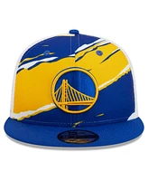 Men's New Era Royal, White Golden State Warriors Tear Trucker 9FIFTY Adjustable Hat