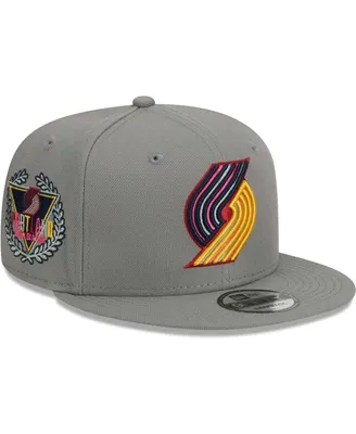 Men's New Era Gray Portland Trail Blazers Color Pack 9FIFTY Snapback Hat