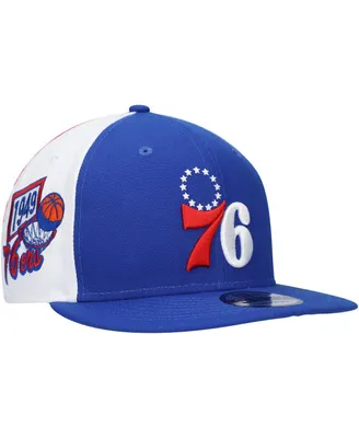 Men's New Era Royal Philadelphia 76ers Pop Panels 9FIFTY Snapback Hat