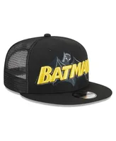 Men's New Era Black Batman Trucker 9FIFTY Snapback Hat