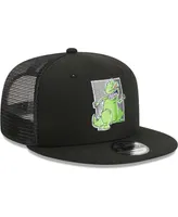 Men's New Era Black Rugrats Reptar Trucker 9FIFTY Snapback Hat