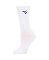 Women's ZooZatz Navy, White West Virginia Mountaineers 2-Pack Quarter-Length Socks