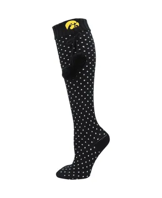 Women's ZooZatz Black Iowa Hawkeyes Knee High Socks