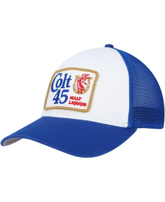 Men's American Needle White, Blue Colt 45 Valin Trucker Snapback Hat