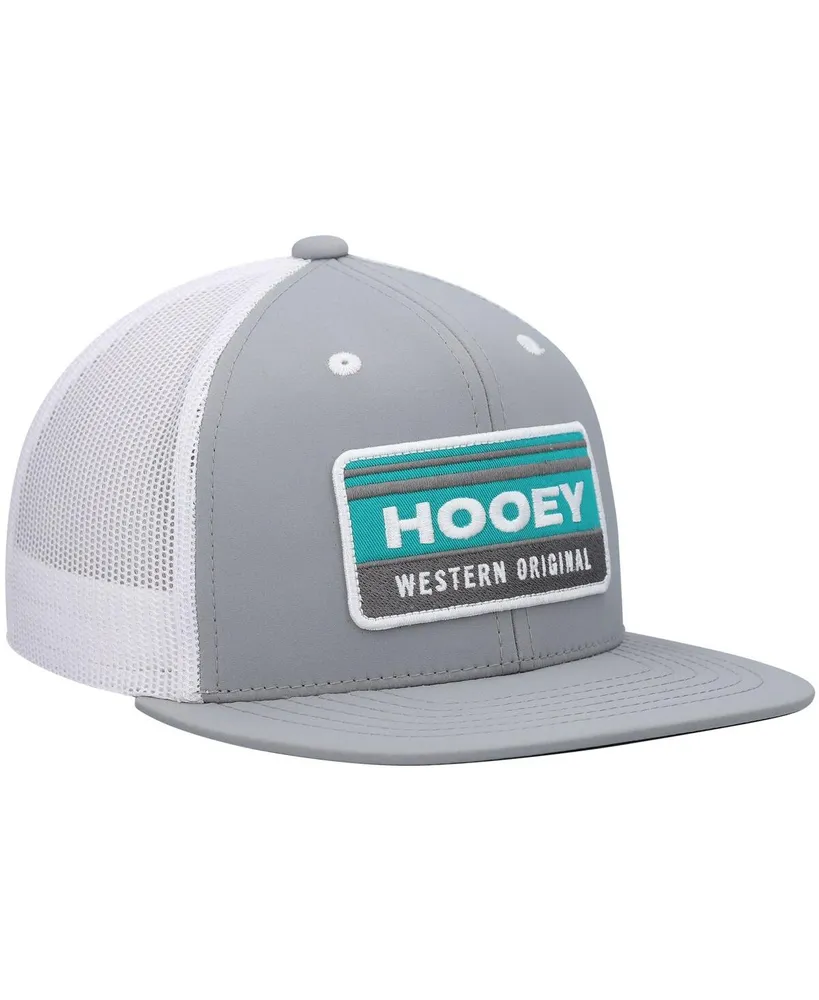 Big Boys and Girls Hooey Gray, White Horizon Trucker Snapback Hat