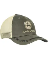 Men's Top of the World Olive John Deere Classic Oil Skin Trucker Adjustable Hat