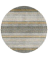 Addison Bravado Outdoor Washable ABV31 8' x Round Area Rug