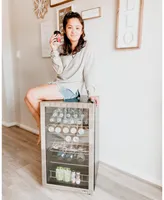 Newair 126 Can Freestanding Beverage Fridge in Stainless Steel with Adjustable Shelves