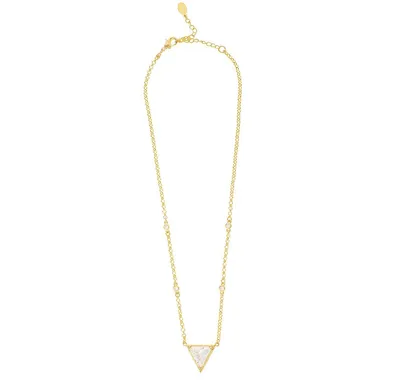 Rivka Friedman Triangle Cubic Zirconia Accent Necklace