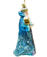 Kurt Adler 7" Bellissimo Glass Under The Sea Santa Ornament