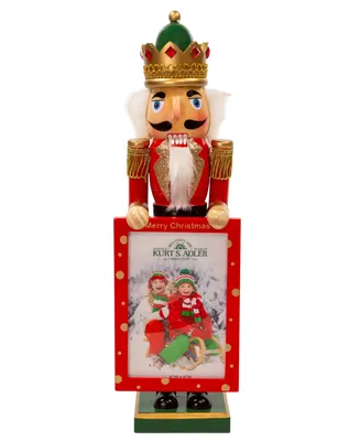 Kurt Adler 15" Nutcracker King Holding Picture Frame