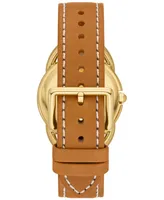 Tory Burch Women's The Miller Brown Leather Strap Watch 32mm