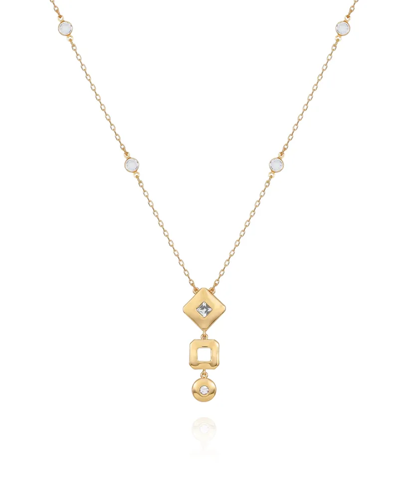 T Tahari Gold-Tone Charm Pendant Long Necklace