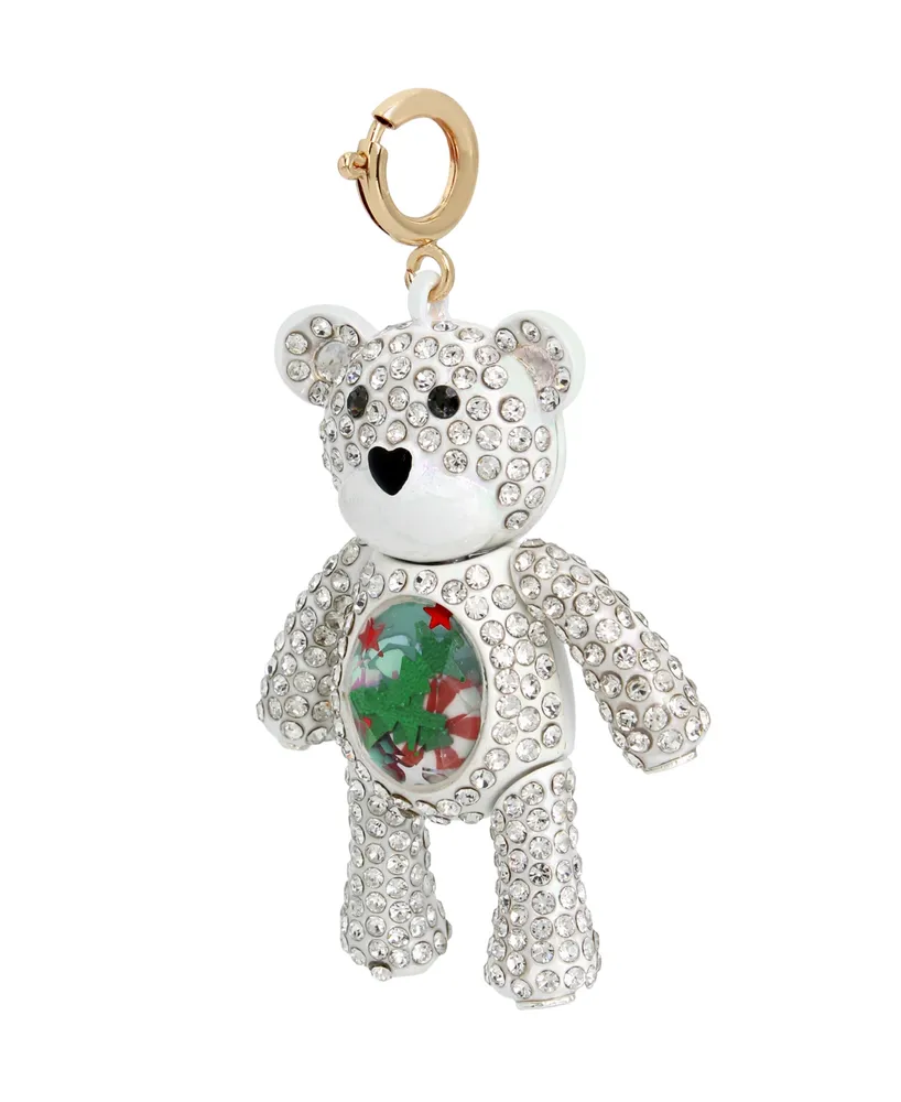 Betsey Johnson Faux Stone Bear Convertible Ornament Necklace