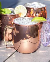 Thirstystone by Cambridge Smooth Copper Moscow Mule Mugs, Set of 4