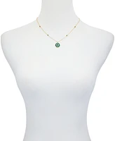 T Tahari Clear Glass Stone Pendant Charm Necklace