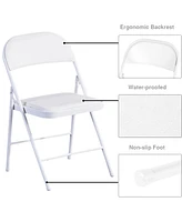 Commercialine Padded Folding Chair, Set of 4 - Assorted Pre