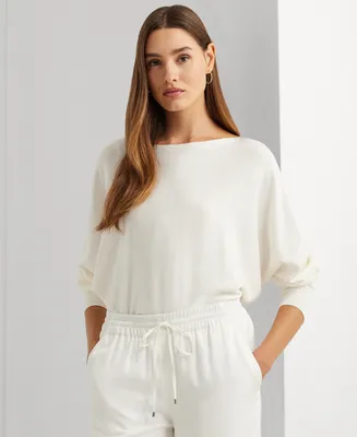 Lauren Ralph Lauren Women's Cotton-Blend Dolman-Sleeve Sweater