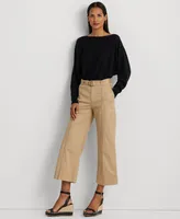 Lauren Ralph Women's Cotton-Blend Dolman-Sleeve Sweater
