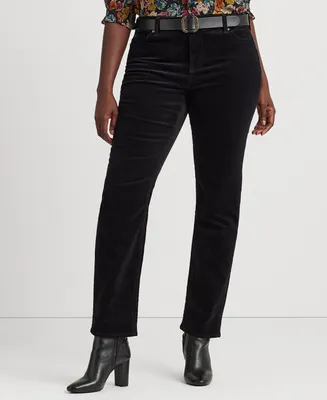 Lauren Ralph Lauren Plus Size Mid-Rise Straight Corduroy Pants