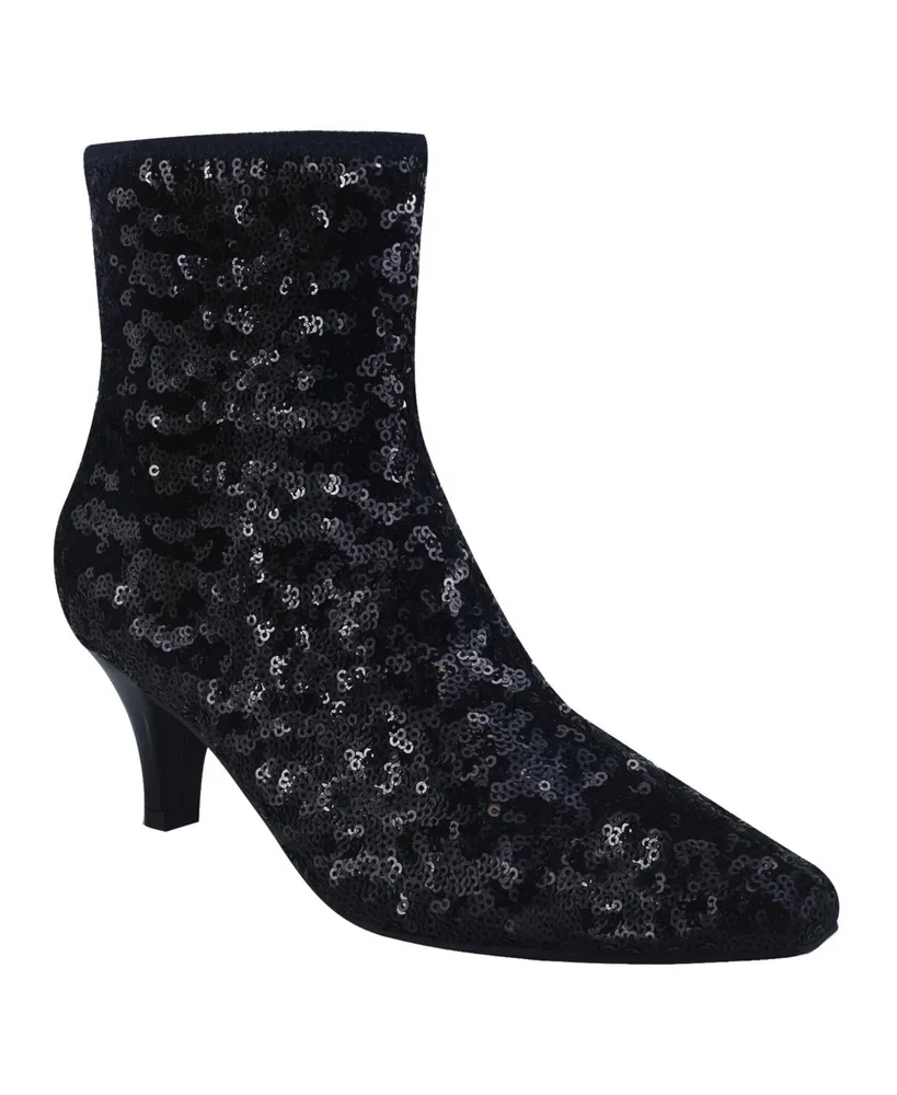 Impo Women's Naja Sequin Stretch Dress Booties