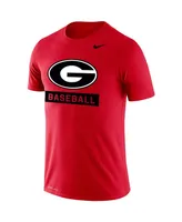 Men's Nike Red Georgia Bulldogs Baseball Logo Stack Legend Performance T-shirt