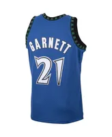 Men's Mitchell & Ness Kevin Garnett Blue Minnesota Timberwolves 2001/02 Hardwood Classics Swingman Jersey