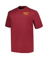 Men's Profile Burgundy Washington Commanders Big and Tall Two-Hit Throwback T-shirt