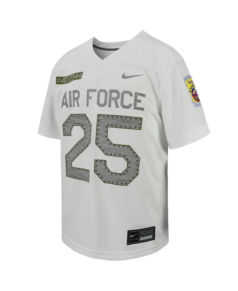 Big Boys Nike #25 White Air Force Falcons Football Game Jersey