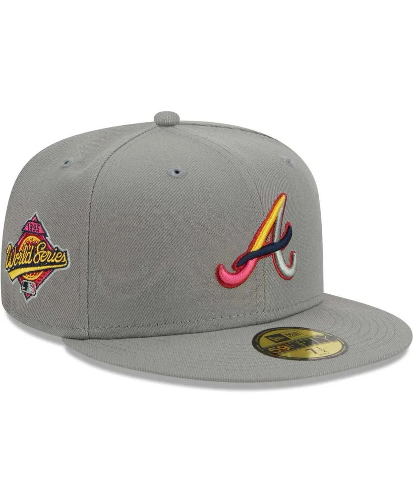 Atlanta Braves New Era Two-Tone Color Pack 59FIFTY Fitted Hat - Pink