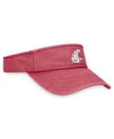 Men's Top of the World Crimson Washington State Cougars Terry Adjustable Visor