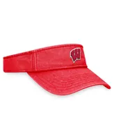 Men's Top of the World Red Wisconsin Badgers Terry Adjustable Visor