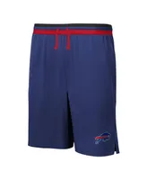 Men's Royal Buffalo Bills Cool Down Tri-Color Elastic Training Shorts