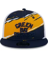 Men's New Era Navy Green Bay Packers Historic Tear Trucker 9FIFTY Snapback Hat