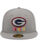 Men's New Era Gray Green Bay Packers Color Pack 59FIFTY Fitted Hat