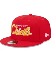 Men's New Era Red Kansas City Chiefs Main Script 9FIFTY Snapback Hat