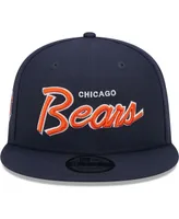 Men's New Era Navy Chicago Bears Main Script 9FIFTY Snapback Hat