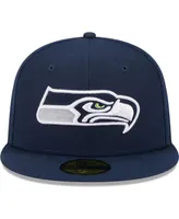 Men's New Era College Navy Seattle Seahawks Main 59FIFTY Fitted Hat