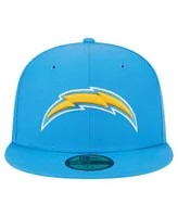 Men's New Era Powder Blue Los Angeles Chargers Main 59FIFTY Fitted Hat