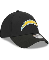 Men's New Era Black Los Angeles Chargers Main 39THIRTY Flex Hat