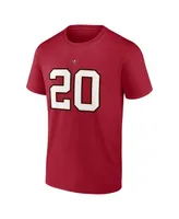 Men's Fanatics Ronde Barber Red Tampa Bay Buccaneers Retired Player Icon Name and Number T-shirt