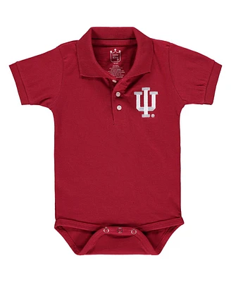 Infant Boys and Girls Crimson Indiana Hoosiers Polo Bodysuit