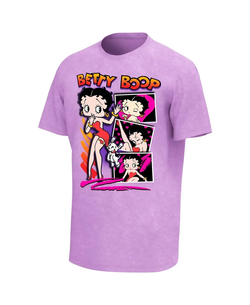Men's Purple Betty Boop Washed Graphic T-shirt