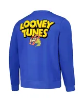 Men's Freeze Max Blue Looney Tunes Taz Be A Hero 100th Anniversary Pullover Sweatshirt