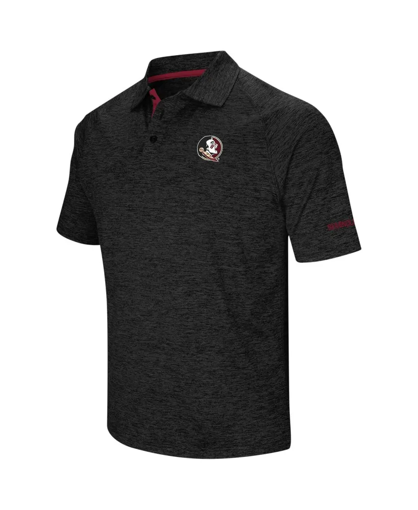 Men's Colosseum Black Florida State Seminoles Big and Tall Down Swing Polo Shirt