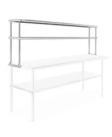 Gridmann Nsf Commercial Stainless Steel Double Overshelf 72" x 12" for Prep & Work Table