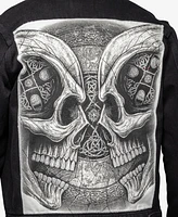 X-Ray Men's Graphic Rhinestone Denim Jacket