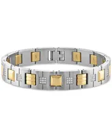 Men's Diamond Watch Link Bracelet (1/2 ct. t.w.) in Stainless Steel and Gold-Tone Ion-Plate