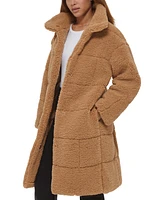 Levi's Women's Long Sherpa Snap-Closure Teddy Coat